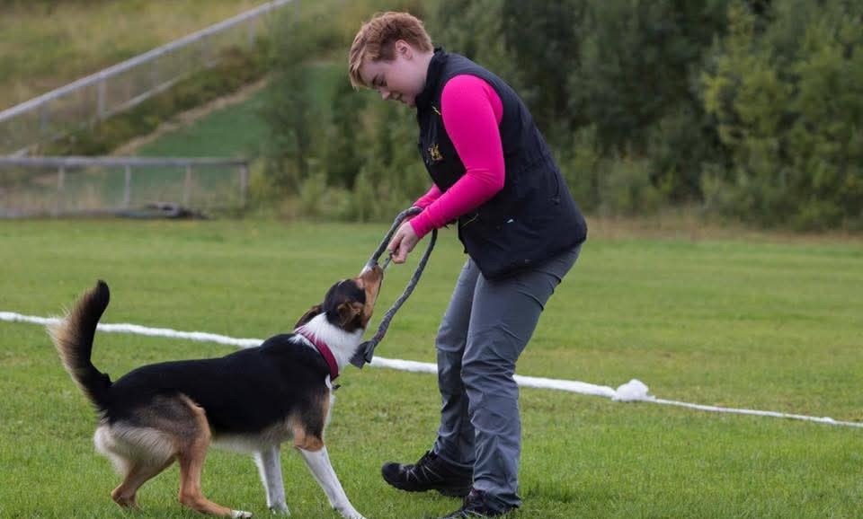 Me doing obedience training with my dog